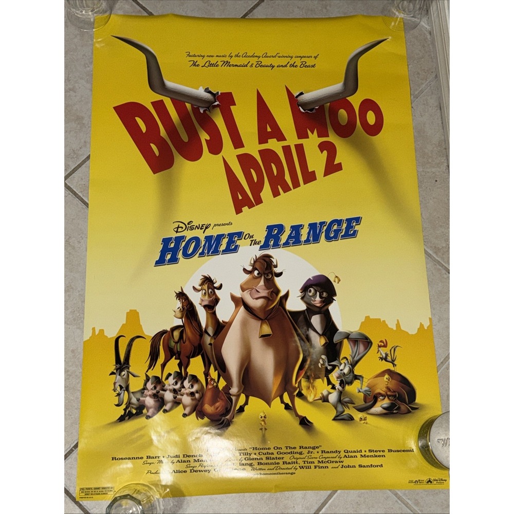 Disney Home on the Range Movie Poster Original 2004 Bust A Moo Theatrical Promo